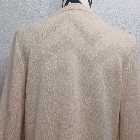 St. John Old Money Cashmere Blend Cream Gold Crewneck Jumper Sweater - Picture 6 of 13